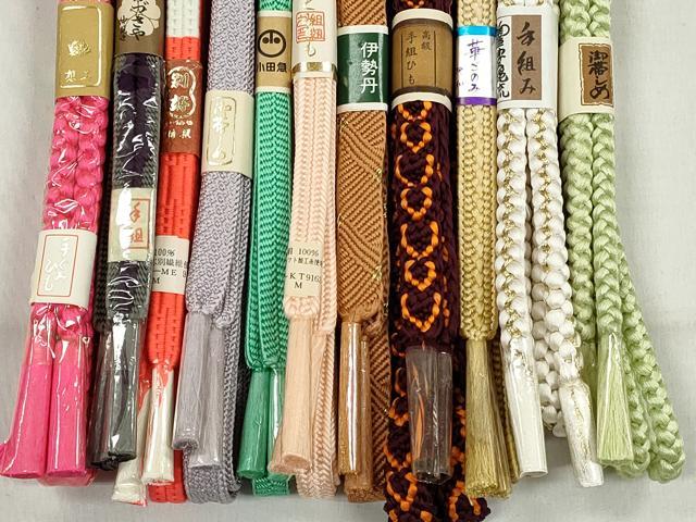 平和屋着物●和装小物　帯締め10本セット　御岳組　礼装用　金糸　伊勢丹・小田急百貨店扱い　逸品　未使用　CABL9279qe