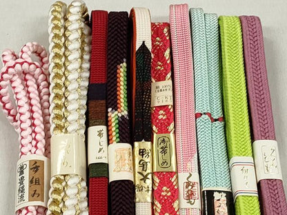 平和屋着物●和装小物　帯締め10本セット　唐組　礼装用　大島紬　金糸　逸品　未使用　CABL9282qe