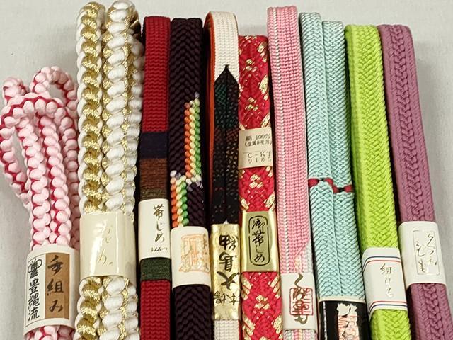 平和屋着物●和装小物　帯締め10本セット　唐組　礼装用　大島紬　金糸　逸品　未使用　CABL9282qe