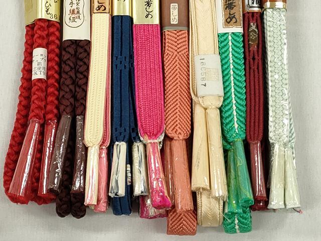 平和屋着物●和装小物　帯締め10本セット　高麗組　笹浪組　大和組　金銀糸　逸品　未使用　CABL9283qe
