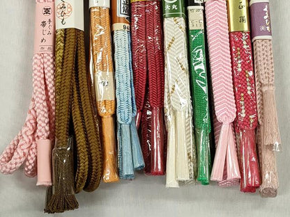 平和屋着物●和装小物　帯締め10本セット　冠組　笹浪組　礼装用　金糸　大丸扱い　逸品　未使用　CABL9286qe