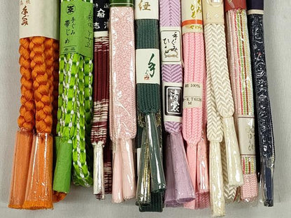 平和屋着物●和装小物　帯締め10本セット　高麗組　笹浪組　大和組　金糸　大丸扱い　逸品　未使用　CABL9288qe