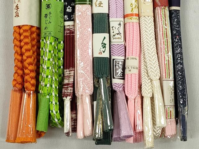 平和屋着物●和装小物　帯締め10本セット　高麗組　笹浪組　大和組　金糸　大丸扱い　逸品　未使用　CABL9288qe