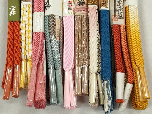 平和屋着物●和装小物　帯締め10本セット　冠組　笹浪組　奈良組　三越扱い　逸品　未使用　CABL9289qe