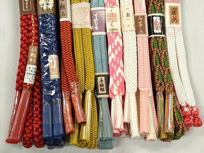 平和屋着物●和装小物　帯締め10本セット　御岳組　大和組　本貝の口織　めいくやまと　金糸　逸品　未使用　CABL9291qe