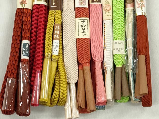 平和屋着物●和装小物　帯締め10本セット　高麗組　笹浪組　角八つ組　めいくやまと　金糸　伊勢丹・さが美扱い　逸品　未使用　CABL9292qe