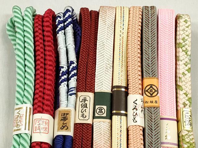 平和屋着物●和装小物　帯締め10本セット　笹浪組　御岳組　鴨川組　高島屋・松坂屋扱い　逸品　未使用　CABL9294qe