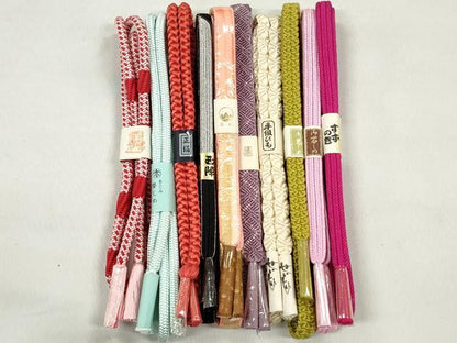 平和屋着物●和装小物　帯締め10本セット　西陣　唐組　大和組　銀糸　逸品　未使用　CABL9296qe