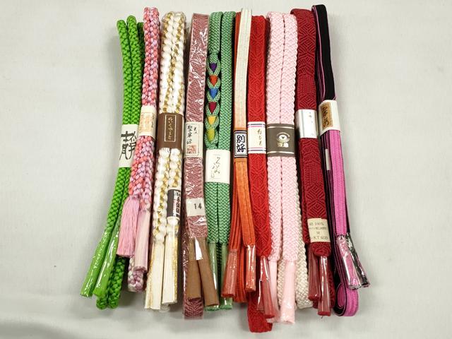平和屋着物●和装小物　帯締め10本セット　唐組　礼装用　めいくやまと　金糸　逸品　未使用　CABL9297qe