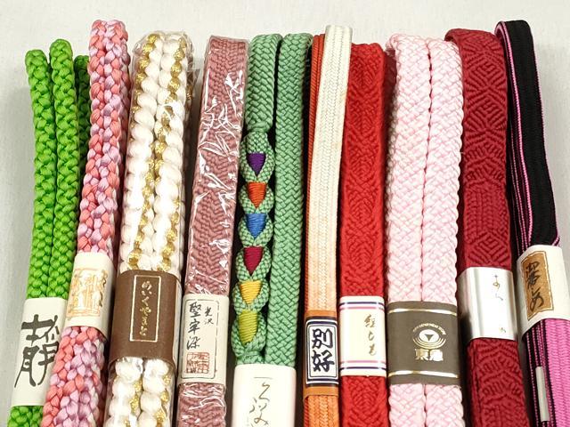 平和屋着物●和装小物　帯締め10本セット　唐組　礼装用　めいくやまと　金糸　逸品　未使用　CABL9297qe
