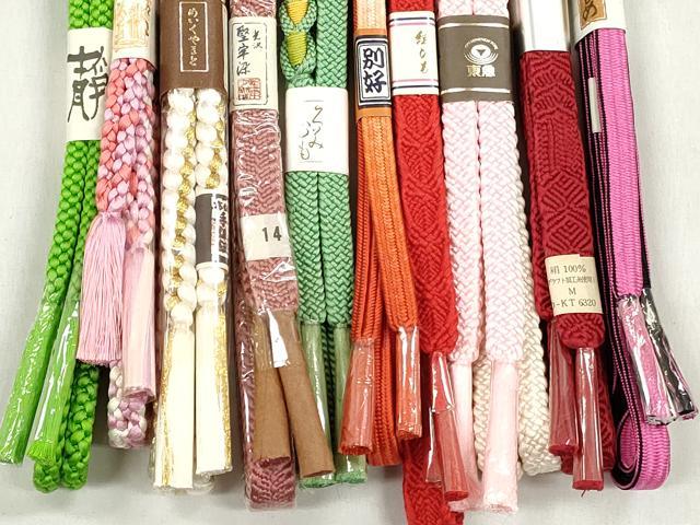 平和屋着物●和装小物　帯締め10本セット　唐組　礼装用　めいくやまと　金糸　逸品　未使用　CABL9297qe