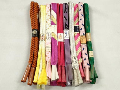 平和屋着物●和装小物　帯締め10本セット　冠組　高麗組　大和組　礼装用　金銀糸　鈴乃屋扱い　逸品　未使用　CABL9298qe