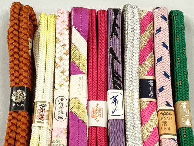 平和屋着物●和装小物　帯締め10本セット　冠組　高麗組　大和組　礼装用　金銀糸　鈴乃屋扱い　逸品　未使用　CABL9298qe