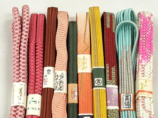 平和屋着物●和装小物　帯締め10本セット　高麗組　本貝の口　大和組　金銀糸　高島屋扱い　逸品　未使用　CABL9300qe