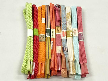 平和屋着物●和装小物　帯締め10本セット　高麗組　笹浪組　奈良組　礼装用　金糸　高島屋扱い　逸品　未使用　CABL9301qe