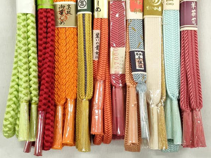 平和屋着物●和装小物　帯締め10本セット　高麗組　笹浪組　奈良組　礼装用　金糸　高島屋扱い　逸品　未使用　CABL9301qe