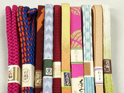 平和屋着物●和装小物　帯締め10本セット　高麗組　笹浪組　鎌倉組　金糸　高島屋扱い　逸品　未使用　CABL9302qe