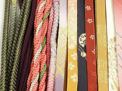 平和屋着物●和装小物　帯締め20本セット　高麗組　笹浪組　鴨川組　大和組　礼装用　金糸　逸品　CABL9328qe