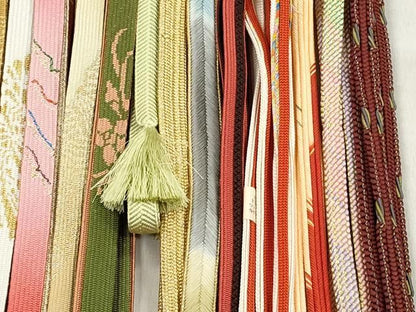 平和屋着物●和装小物　帯締め20本セット　高麗組　笹浪組　鴨川組　大和組　礼装用　金糸　逸品　CABL9328qe