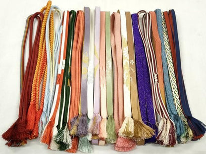 平和屋着物●和装小物　帯締め20本セット　高麗組　笹浪組　唐組　大和組　唐組　金糸　逸品　CABL9336qe