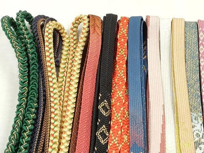 平和屋着物●和装小物　帯締め20本セット　高麗組　唐組　笹浪組　本貝の口組　金糸　逸品　CABL9337qe