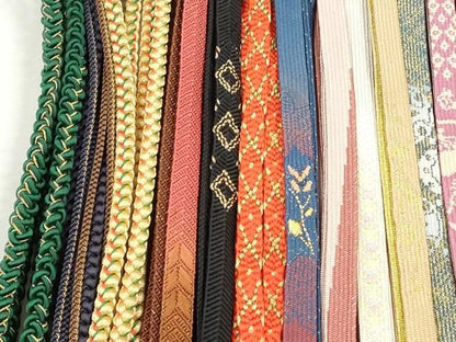平和屋着物●和装小物　帯締め20本セット　高麗組　唐組　笹浪組　本貝の口組　金糸　逸品　CABL9337qe