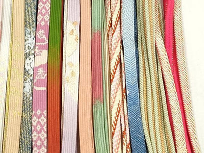 平和屋着物●和装小物　帯締め20本セット　高麗組　唐組　笹浪組　本貝の口組　金糸　逸品　CABL9337qe