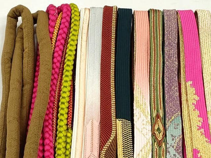 平和屋着物●和装小物　帯締め20本セット　高麗組　笹浪組　唐組　金銀糸　逸品　CABL9346qe