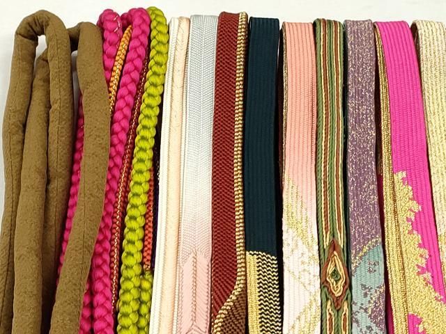 平和屋着物●和装小物　帯締め20本セット　高麗組　笹浪組　唐組　金銀糸　逸品　CABL9346qe