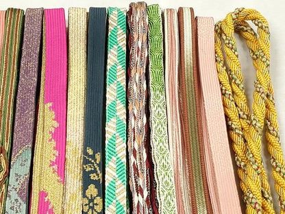 平和屋着物●和装小物　帯締め20本セット　高麗組　笹浪組　唐組　金銀糸　逸品　CABL9346qe