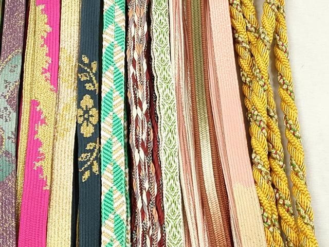 平和屋着物●和装小物　帯締め20本セット　高麗組　笹浪組　唐組　金銀糸　逸品　CABL9346qe