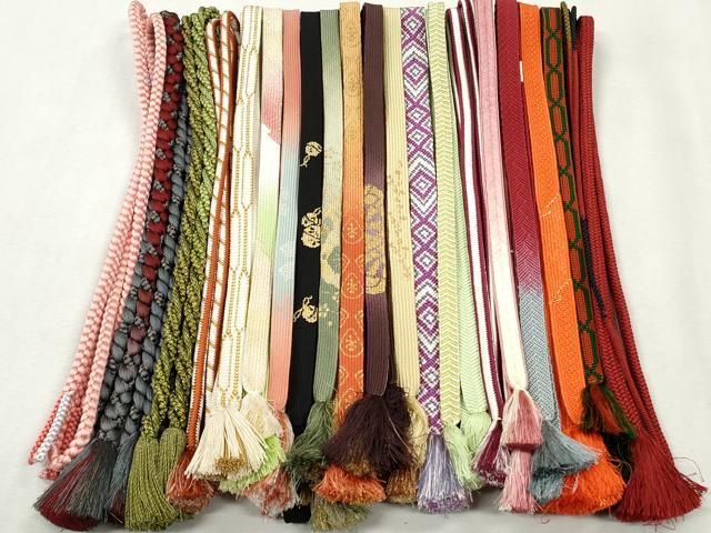 平和屋着物●和装小物　帯締め20本セット　高麗組　唐組　笹浪組　大和組　奈良組　礼装用　金銀糸　逸品　CABL9352qe