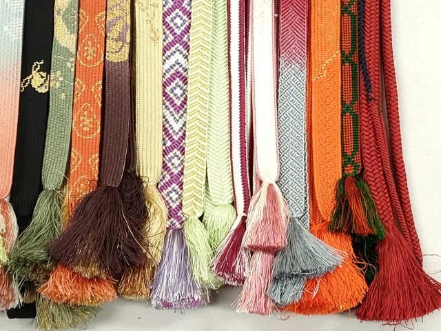 平和屋着物●和装小物　帯締め20本セット　高麗組　唐組　笹浪組　大和組　奈良組　礼装用　金銀糸　逸品　CABL9352qe