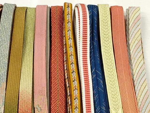 平和屋着物●和装小物　帯締め20本セット　高麗組　笹浪組　本貝の口　角八つ組　平源氏組　亀甲組　大和組　金糸　逸品　CABL9360qe