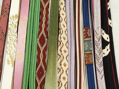 平和屋着物●和装小物　帯締め20本セット　高麗組　冠組　唐組　笹浪組　大和組　鴨川組　観世織　礼装用　金銀糸　逸品　CABL9361qe