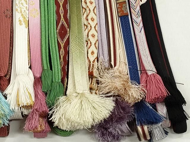平和屋着物●和装小物　帯締め20本セット　高麗組　冠組　唐組　笹浪組　大和組　鴨川組　観世織　礼装用　金銀糸　逸品　CABL9361qe