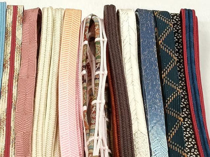 平和屋着物●和装小物　帯締め20本セット　高麗組　唐組　冠組　笹浪組　大和組　観世組　礼装用　金銀糸　逸品　CABL9362qe
