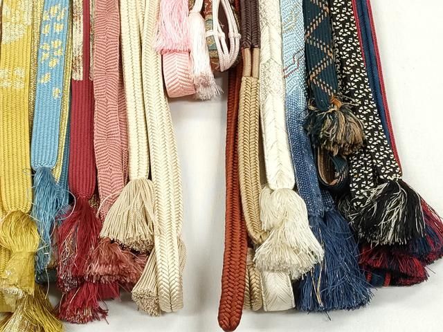 平和屋着物●和装小物　帯締め20本セット　高麗組　唐組　冠組　笹浪組　大和組　観世組　礼装用　金銀糸　逸品　CABL9362qe