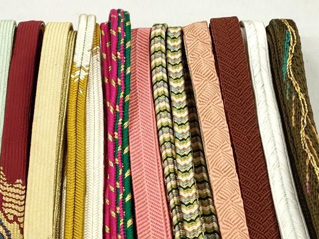 平和屋着物●和装小物　帯締め20本セット　高麗組　冠組　畝組　笹浪組　御岳組　唐組　大和組　奈良組　礼装用　金銀糸　逸品　CABL9364qe