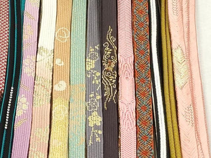 平和屋着物●和装小物　帯締め20本セット　高麗組　笹浪組　唐組　冠組　鴨川組　大和組　長尺　金糸　逸品　CABL9365qe