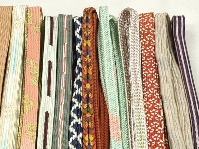 平和屋着物●和装小物　帯締め20本セット　高麗組　本貝の口織　御岳組　冠組　平源氏組　安田組　変わり貝の口織　奈良組　観世組　金糸　逸品　CABL9366qe