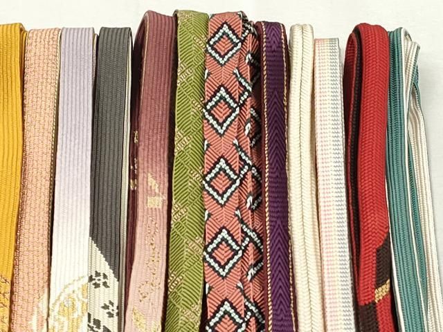 平和屋着物●和装小物　帯締め20本セット　高麗組　笹浪組　唐組　鎌倉組　冠組　平源氏組　観世組　金糸　逸品　CABL9369qe