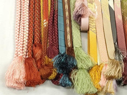平和屋着物●和装小物　帯締め20本セット　高麗組　笹浪組　唐組　鎌倉組　冠組　平源氏組　観世組　金糸　逸品　CABL9369qe