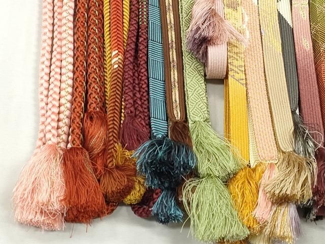平和屋着物●和装小物　帯締め20本セット　高麗組　笹浪組　唐組　鎌倉組　冠組　平源氏組　観世組　金糸　逸品　CABL9369qe