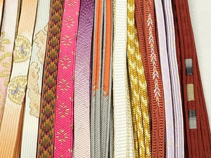 平和屋着物●和装小物　帯締め20本セット　高麗組　唐組　笹浪組　冠組　平源氏組　鴨川組　礼装用　金糸　逸品　CABL9370qe