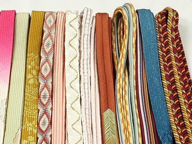 平和屋着物●和装小物　帯締め20本セット　高麗組　唐組　畝組　冠組　大和組　丸源氏組　観世組　礼装用　金銀糸　逸品　CABL9371qe