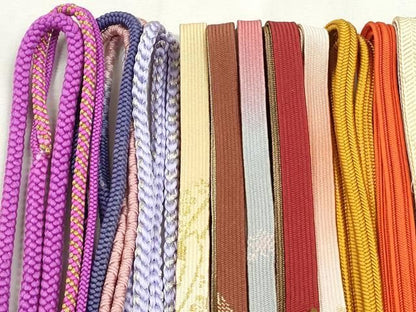 平和屋着物●和装小物　帯締め20本セット　高麗組　冠組　畝組　笹浪組　鴨川組　金銀糸　逸品　CABL9373qe