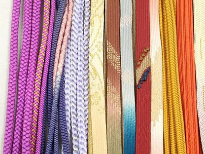 平和屋着物●和装小物　帯締め20本セット　高麗組　冠組　畝組　笹浪組　鴨川組　金銀糸　逸品　CABL9373qe