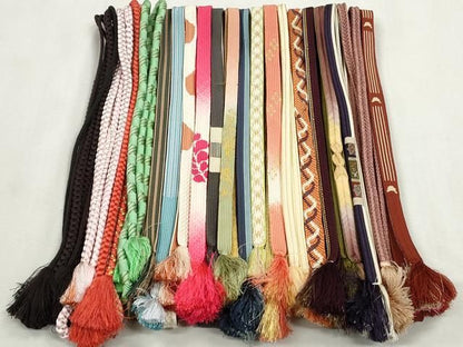 平和屋着物●和装小物　帯締め20本セット　高麗組　冠組　唐組　鎌倉組　大和組　鴨川組　金銀糸　逸品　CABL9380qe