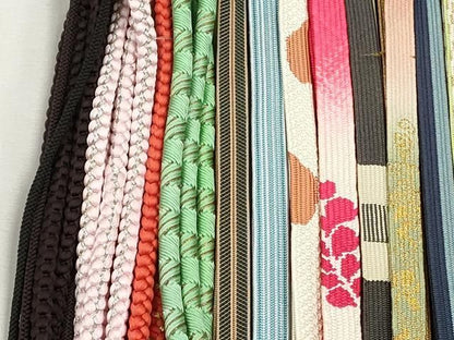 平和屋着物●和装小物　帯締め20本セット　高麗組　冠組　唐組　鎌倉組　大和組　鴨川組　金銀糸　逸品　CABL9380qe